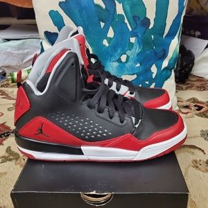 Jordan Black and Red Shoes